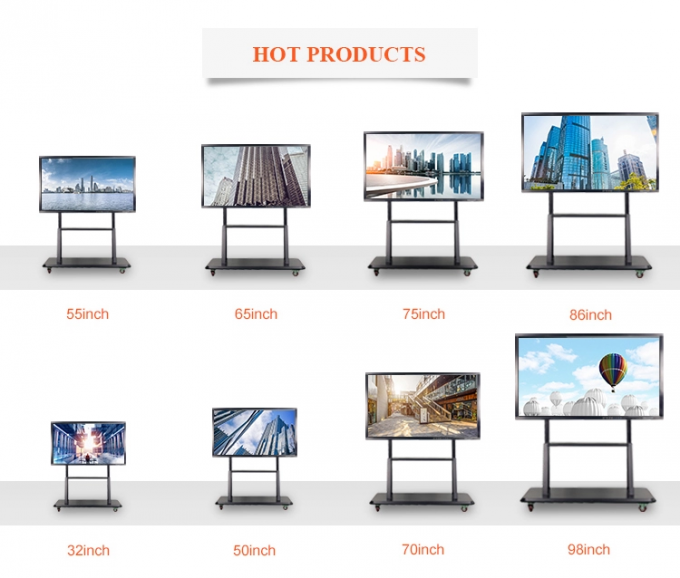 4K Definition Large Touch Screen Tv , 86 Inch Smart Interactive Flat Panel