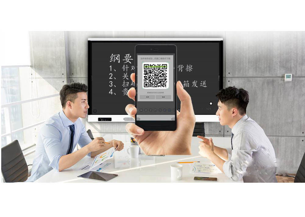 55 Inch Interactive Touch Screen Monitor 4K Support Dual System For School